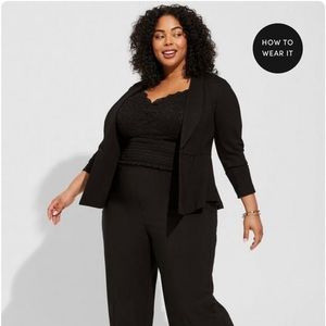 Torrid Studio Luxe Ponte Peplum Blazer